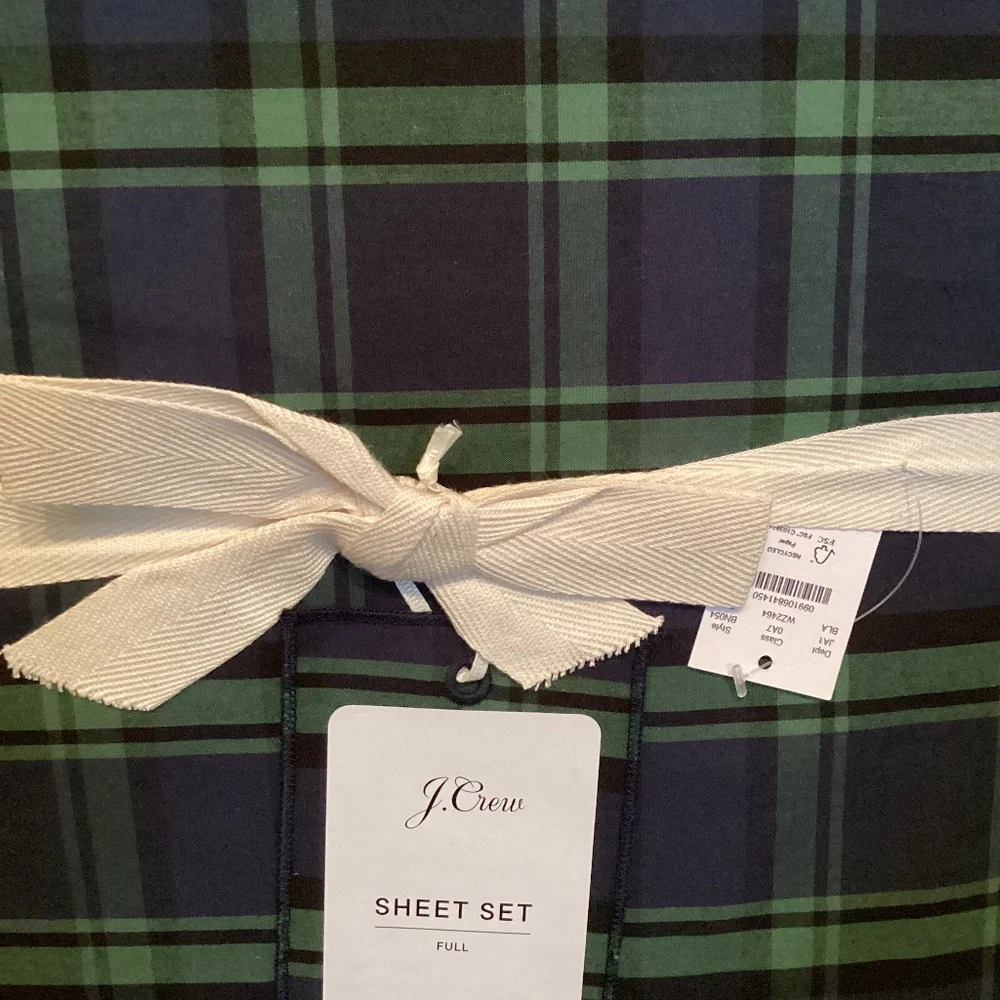J. Crew Limited Edition Blackwatch Full sheet Set